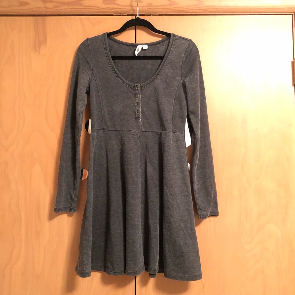 Grey Long Sleeve Dress